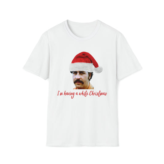 Pablo Escobar white Christmas t-shirt