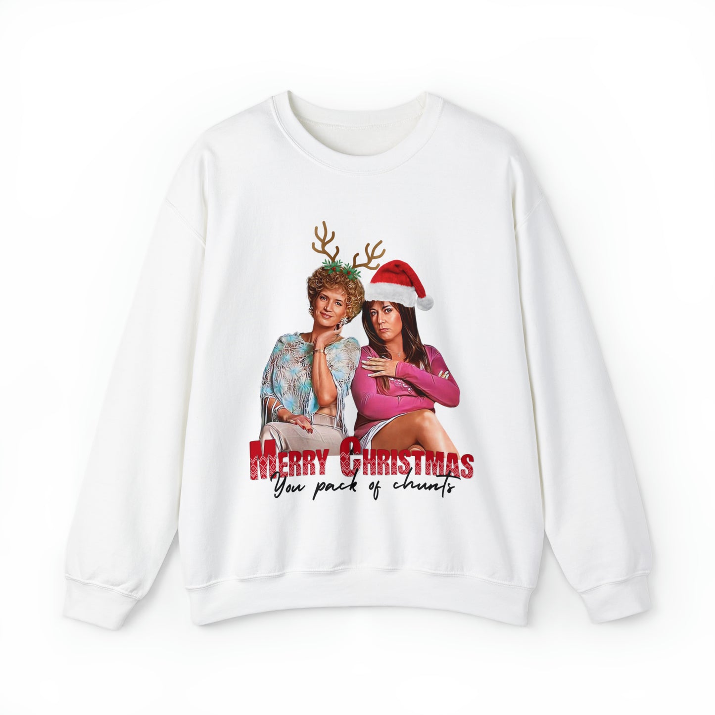 Merry Christmas you pack of chunts Crewneck Sweatshirt