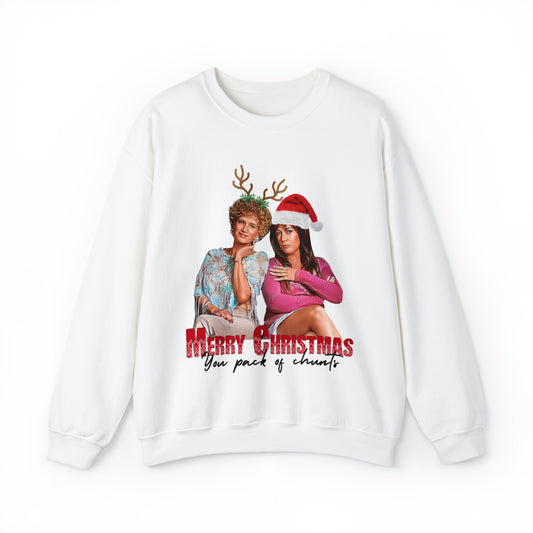 Merry Christmas you pack of chunts Crewneck Sweatshirt