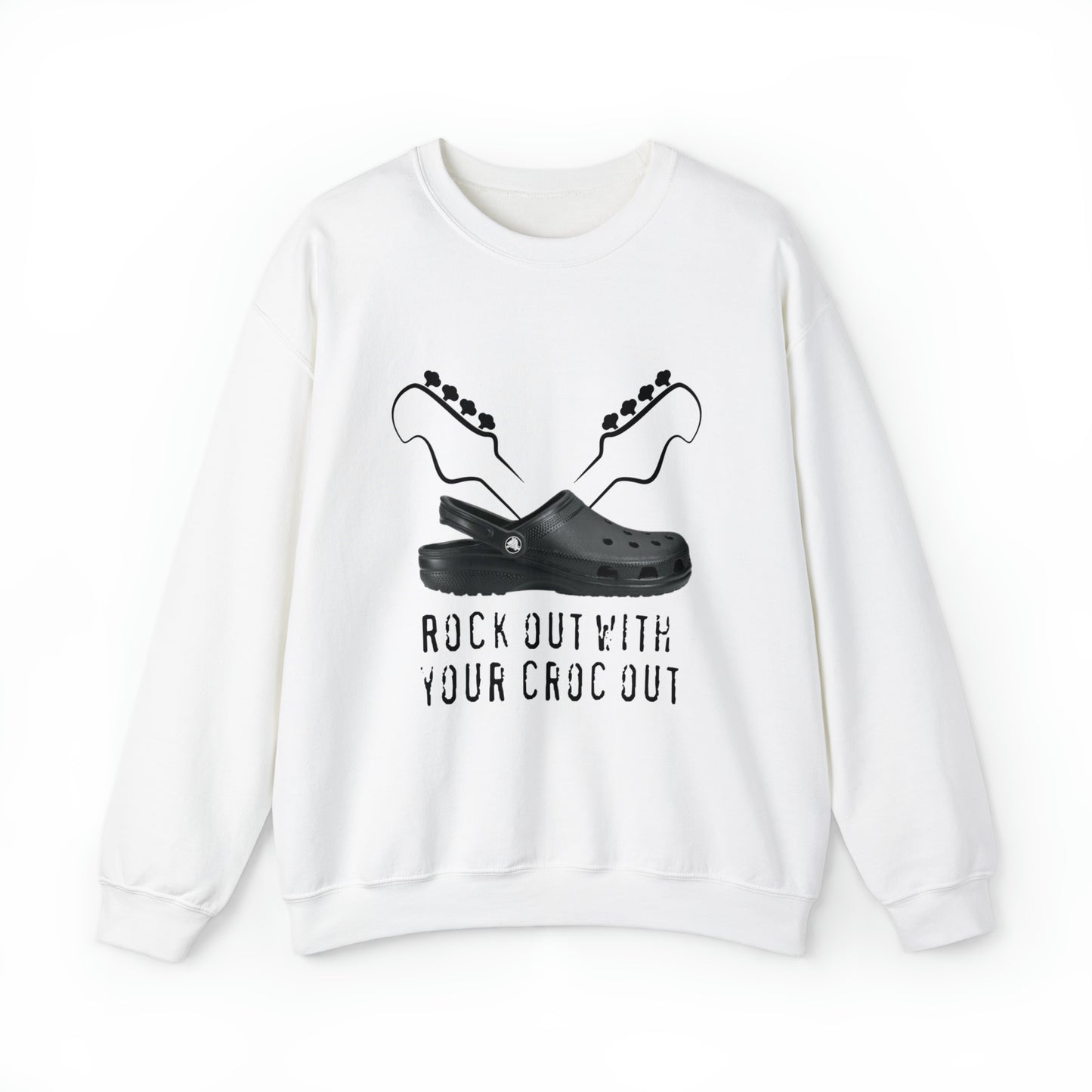 Rock out with your croc out Crewneck Sweatshirt