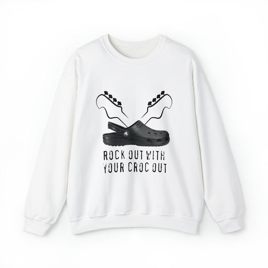 Rock out with your croc out Crewneck Sweatshirt