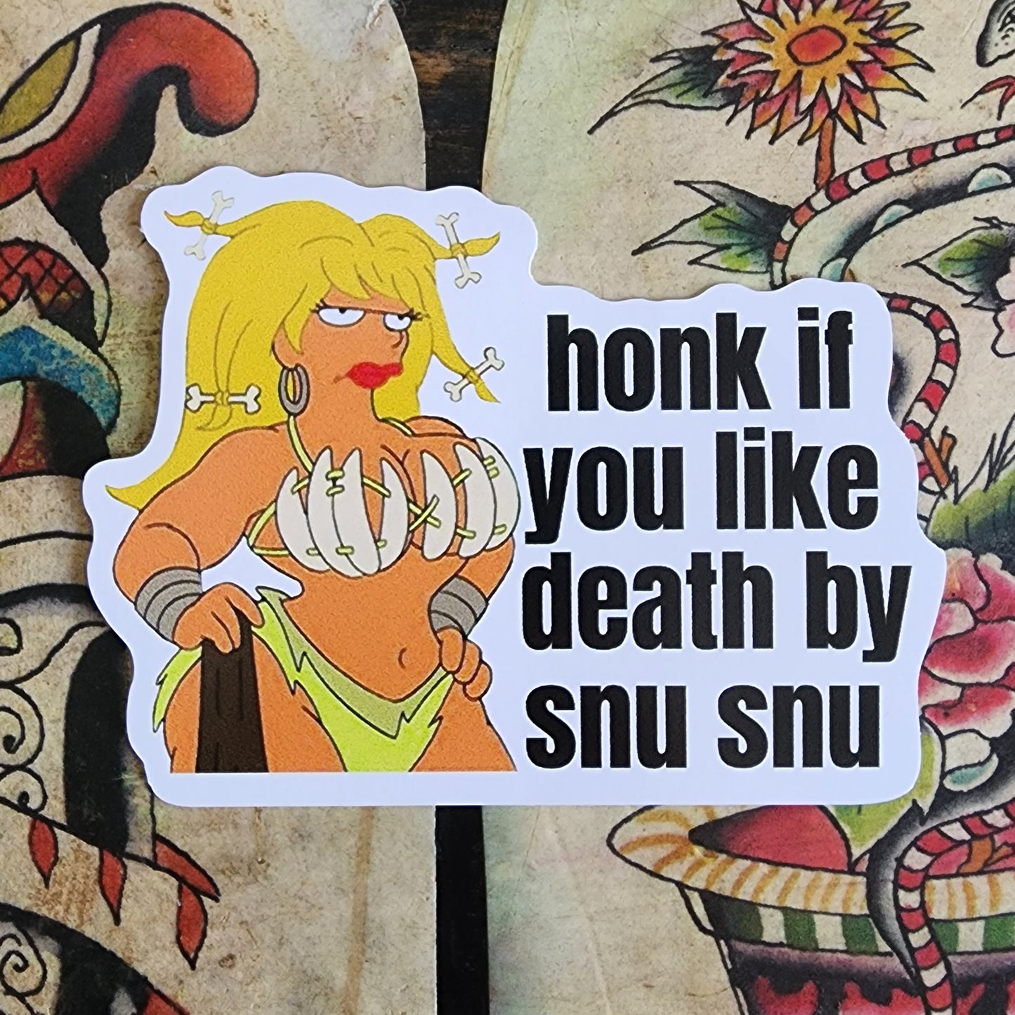 Death by snu snu sticker