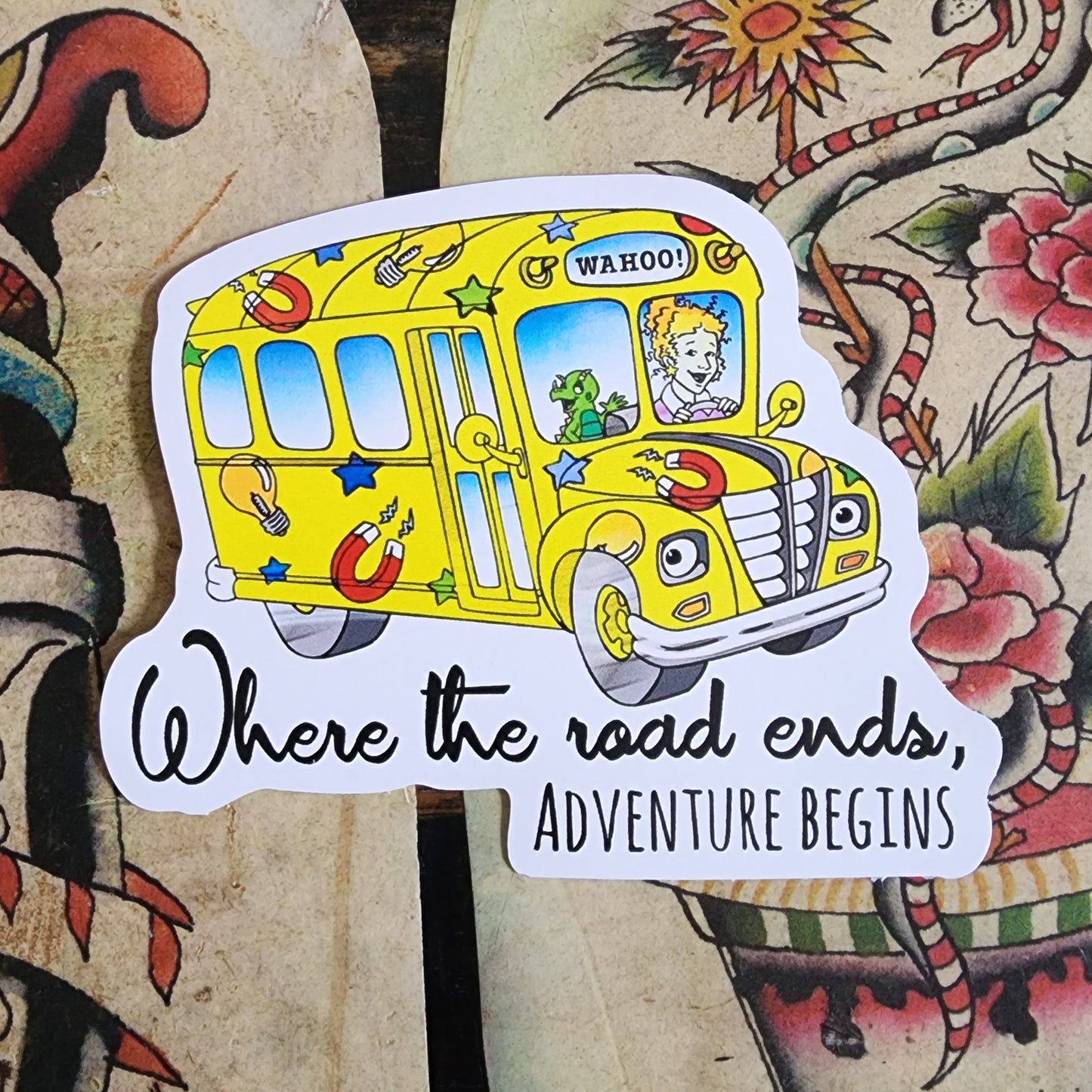 Where the road ends adventure begins sticker