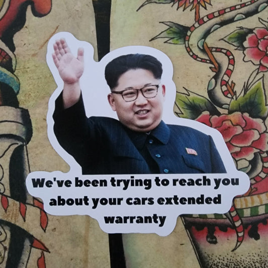 Cars extended warranty sticker